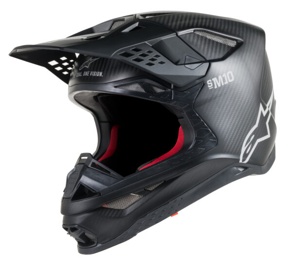 ALPINESTARS S.TECH S-M10 SOLID HELMET CARBON BLACK 2X - 8300319-1300-XXL