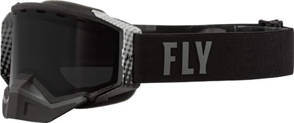 FLY RACING ZONE PRO SNOW GOGGLE BLK/GREY W/ BLACK/POLARIZED SMOKE LENS - 37-50330