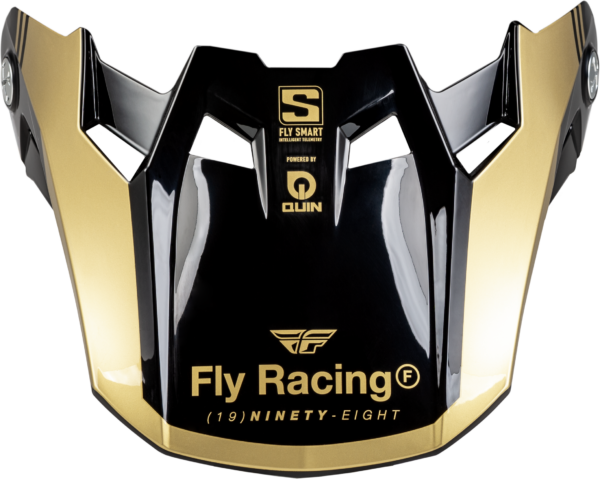 FLY RACING FORMULA S CARBON LEGACY VISOR BLACK/GOLD XL/2X - 73-4454