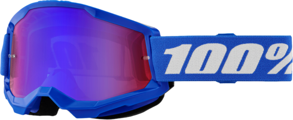 100-PERCENT STRATA 2 GOGGLE BLUE MIRROR RED/BLUE LENS - 50028-00014