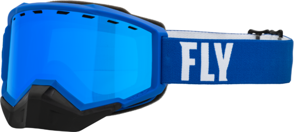 FLY RACING FOCUS SNOW GOGGLE BLUE/WHITE W/ SKY BLUE MIRROR/BLUE LENS - 37-50081