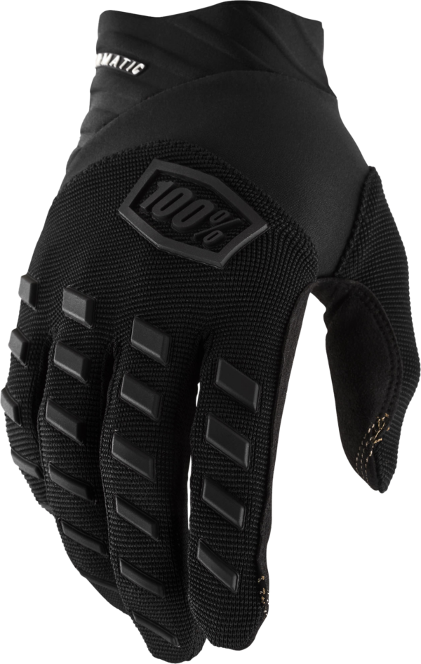 100-PERCENT AIRMATIC GLOVES BLACK/CHARCOAL LG - 10000-00002