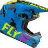 FLY RACING YOUTH KINETIC SCAN HELMET BLUE/HI-VIS/PINK YS - F73-3492YS - Image 4