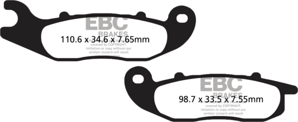 EBC BRAKE PADS SFA693HH DOUBLE-H SINTERED - SFA693HH