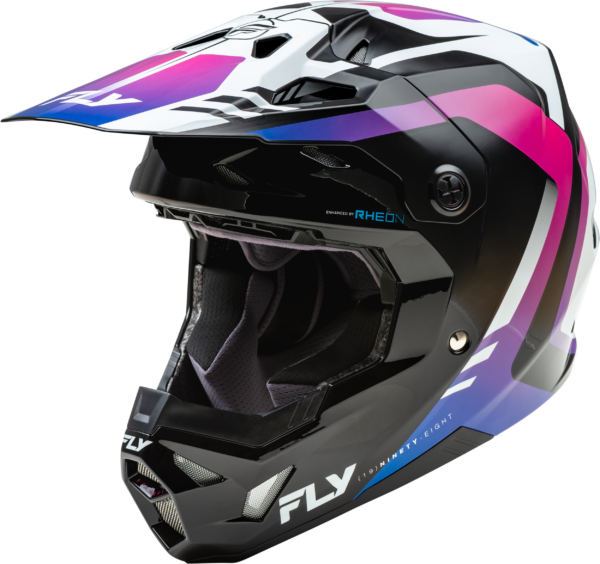 FLY RACING FORMULA CP KRYPTON HELMET WHITE/BLACK/PURPLE XS - 73-0039XS