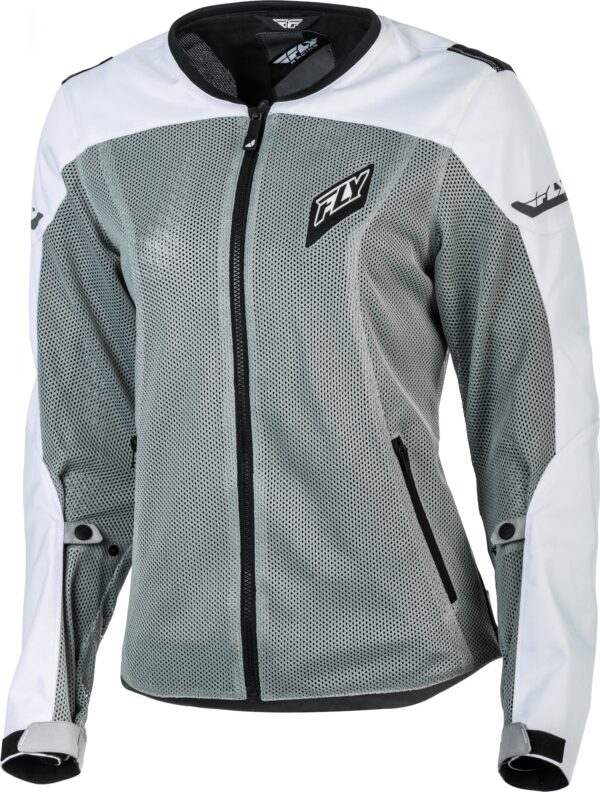 FLY RACING WOMEN'S FLUX AIR MESH JACKET WHITE/GREY MD - #6179 477-8047~3