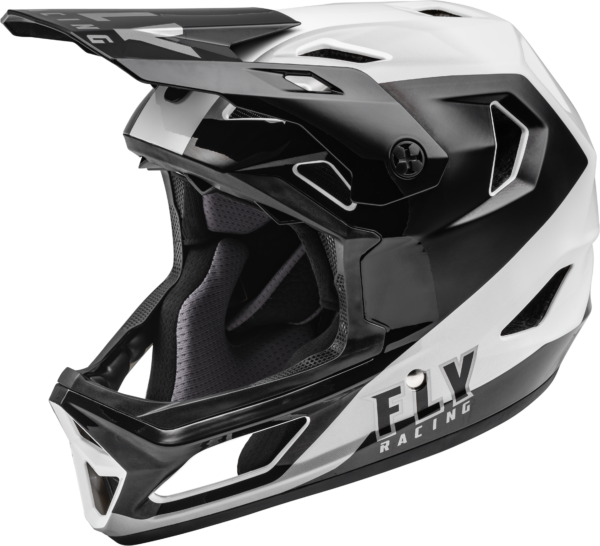 FLY RACING YOUTH RAYCE BICYCLE HELMET BLACK/WHITE YS - 73-3602YS