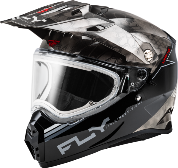 FLY RACING TREKKER CW CONCEAL HELMET ELEC SHLD BLACK/GREY/WHITE XS - 73-31360XS