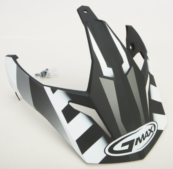 GMAX VISOR W/SCREWS TREKKA GM-11 MATTE BLACK/WHITE - G011056