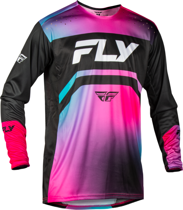 FLY RACING YOUTH RAYCE BICYCLE JERSEY FUSCHIA/BLACK/TEAL YXL - 378-051YXL