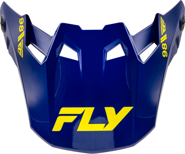 FLY RACING FORMULA CC OBJECTIVE VISOR NAVY/YELLOW YL/SM - 73-4358