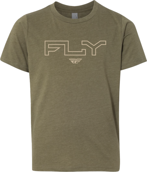 FLY RACING YOUTH FLY EDGE TEE MILITARY GREEN YS - 354-0312YS