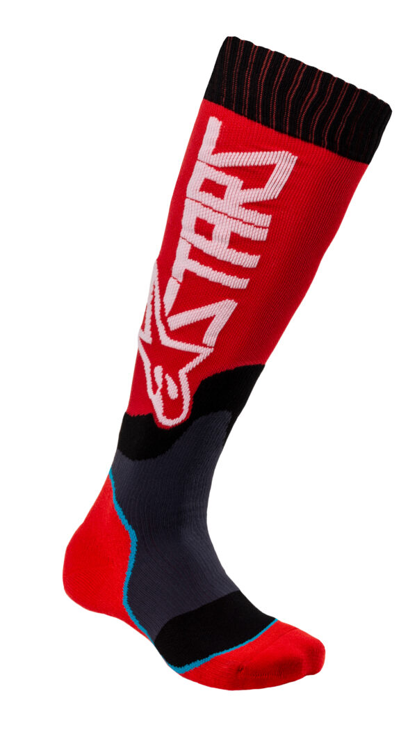 ALPINESTARS MX PLUS-2 SOCKS RED/WHITE LARGE - 4701920-32-L/XXL