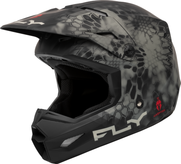 FLY RACING KINETIC SE KRYPTEK HELMET MATTE MOSS GREY/BLACK XS - F73-8659XS