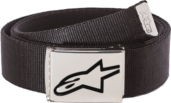 ALPINESTARS AGELESS WEB BELT BLACK CHROME - 1019-93300-1187-OS