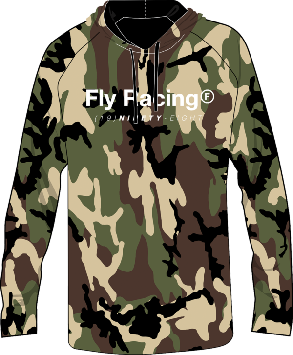 FLY RACING FLY TRADEMARK HOODIE ARMY CAMO MD - 354-0300M