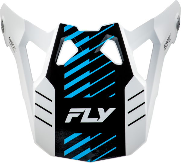 FLY RACING FORMULA CP SLICE VISOR WHITE/RED/CYAN M-2X - 73-0061