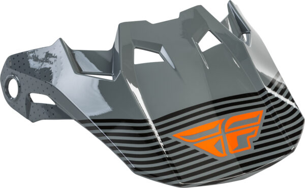 FLY RACING FORMULA CC PRIMARY HELMET VISOR MATTE GREY/ORANGE YL-SM - 73-4732S