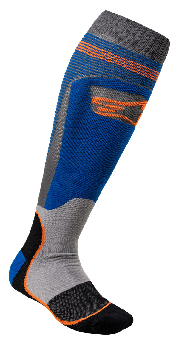 ALPINESTARS MX PLUS-1 SOCKS BLUE/ORANGE SMALL - 4701820-7042-S