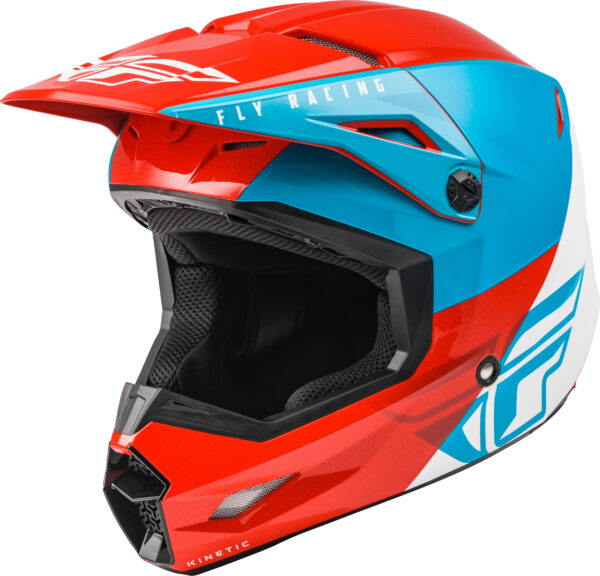 FLY RACING KINETIC STRAIGHT EDGE HELMET RED/WHITE/BLUE LG - 73-8632L