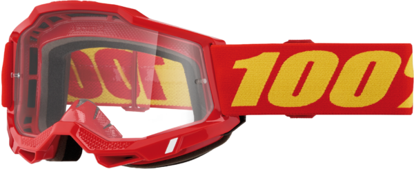 100-PERCENT ACCURI 2 GOGGLE RED CLEAR LENS - 50013-00042