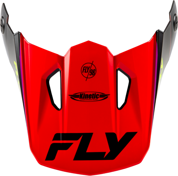 FLY RACING KINETIC RALLY HELMET VISOR RED/BLACK/WHITE XS/SM - 73-8693