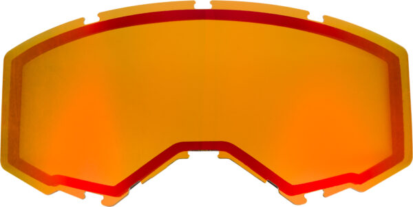 FLY RACING DUAL LENS W/O VENTS ADULT RED MIRROR/AMBER - FLB-033