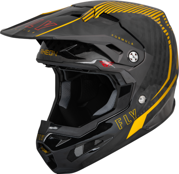 FLY RACING YOUTH FORMULA CARBON TRACER HELMET GOLD/BLACK YL - 73-4441YL