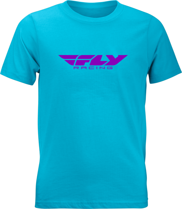 FLY RACING YOUTH FLY CORPORATE TEE BLUE/PURPLE YL - 352-0675YL