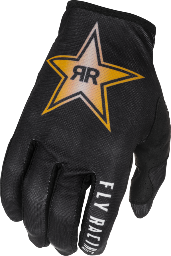 FLY RACING LITE ROCKSTAR GLOVES BLACK/GOLD XS - 374-013XS