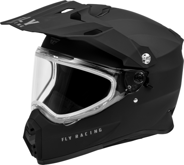 FLY RACING TREKKER CW SOLID HELMET DUAL SHLD MATTE BLACK XS - 73-31364XS