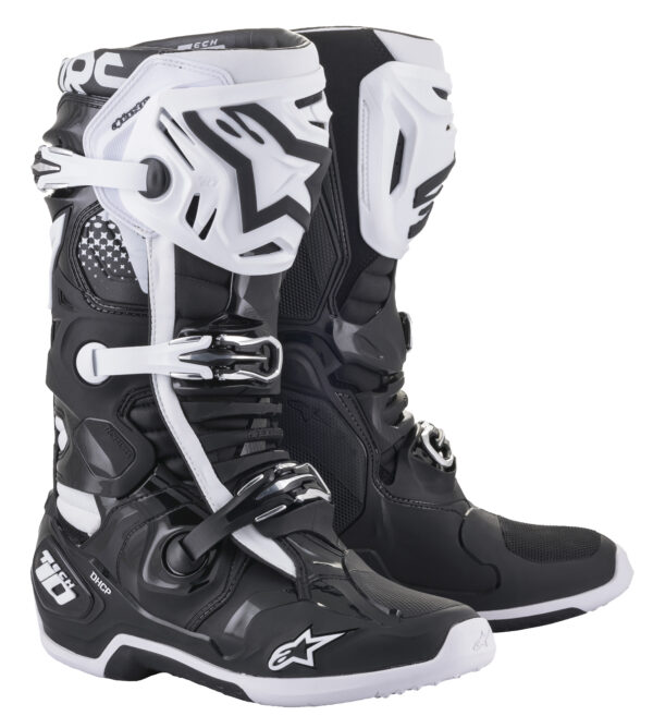 ALPINESTARS TECH 10 BOOTS BLACK/WHITE SZ 14 - 2010020-12-14