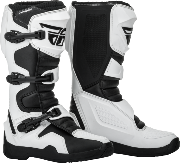 FLY RACING MAVERIK BOOTS WHITE/BLACK SZ 10 - 364-67510