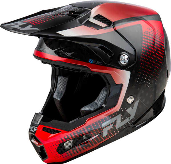 FLY RACING FORMULA S CARBON PROTOCOL HELMET BLACK CARBON/RED XS - 73-4465XS