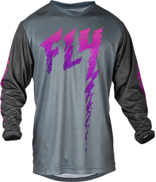 FLY RACING YOUTH F-16 JERSEY GREY/CHARCOAL/PINK YL - 377-220YL