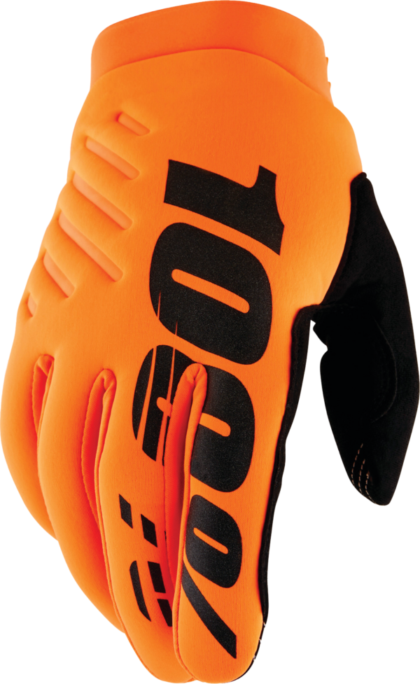 100-PERCENT BRISKER YOUTH GLOVES FLUO ORANGE/BLACK XL - 10004-00007