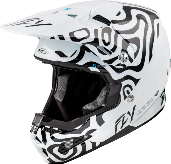 FLY RACING FORMULA S CARBON ABYSS HELMET WHITE/BLACK XL - 73-4469X