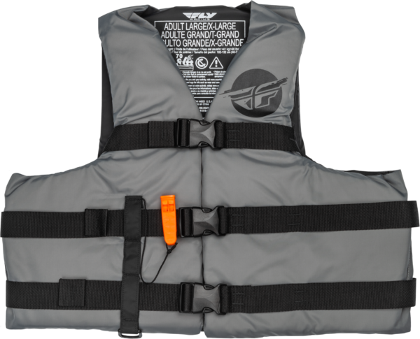 FLY RACING NYLON FLOTATION VEST GREY/BLACK LG/XL - 221-30411L