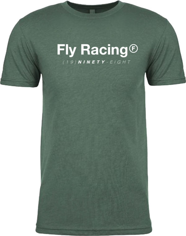 FLY RACING FLY TRADEMARK TEE FOREST GREEN HEATHER SM - 354-0315S