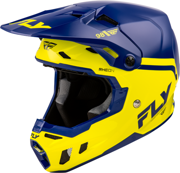 FLY RACING FORMULA CC OBJECTIVE HELMET NAVY/YELLOW XS - 73-4348XS