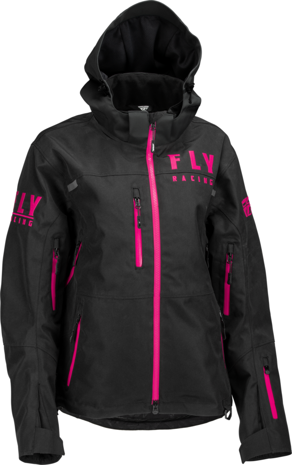 FLY RACING WOMEN'S CARBON JACKET BLACK/PINK 3X - 470-45023X