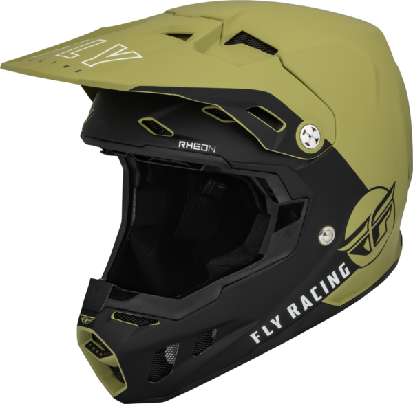 FLY RACING YOUTH FORMULA CC CENTRUM HELMET MATTE OLIVE GRN/BLK YL - 73-4324YL