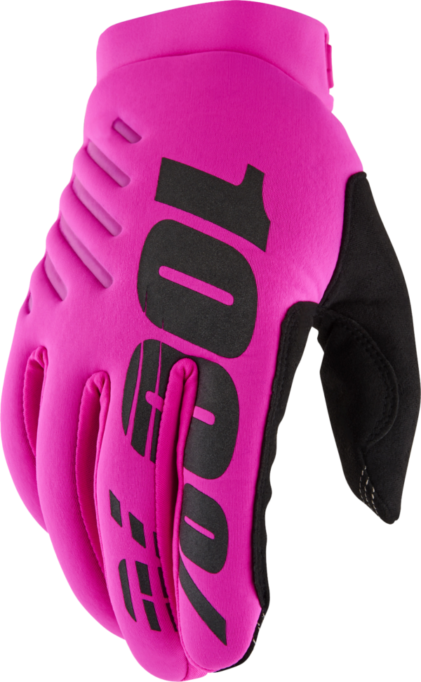 100-PERCENT BRISKER WOMEN'S GLOVES NEON PINK/BLACK XL - 10005-00009