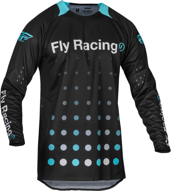 FLY RACING EVOLUTION DST SE STROBE JERSEY BLACK/ELECTRIC BLUE XL - 377-124X