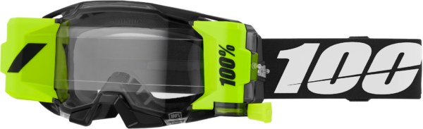 100-PERCENT ARMATIC FORCAST GOGGLE BLACK CLEAR LENS - 50061-00001