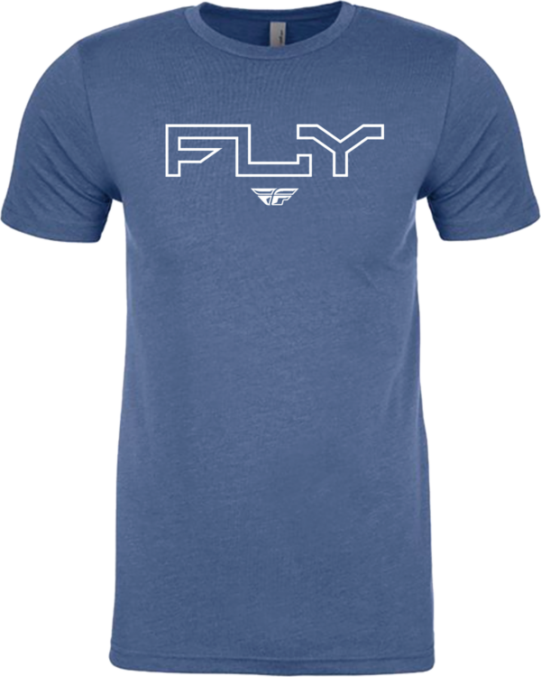 FLY RACING FLY EDGE TEE COOL BLUE HEATHER SM - 354-0310S