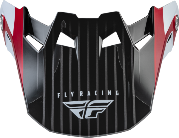 FLY RACING FORMULA CARBON PRIME VISOR RED/WHITE/RED CARBON MD/LG - 73-47103M