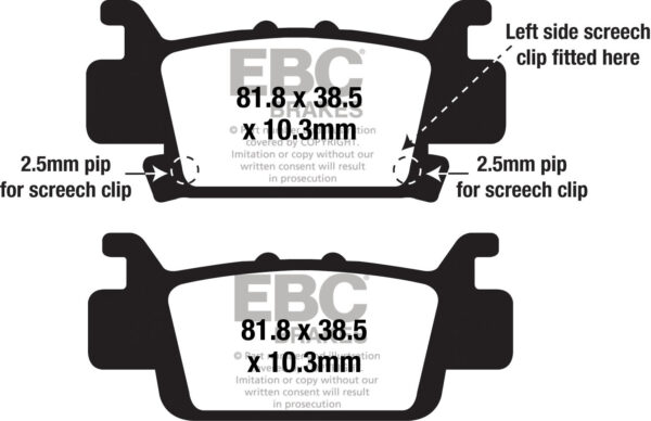 EBC BRAKE PADS FA703SV SEVERE DUTY SV SERIES - FA703SV