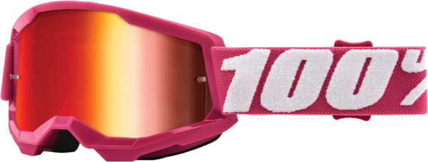 100-PERCENT STRATA 2 JUNIOR GOGGLE FLETCHER MIRROR RED LENS - 50032-00006