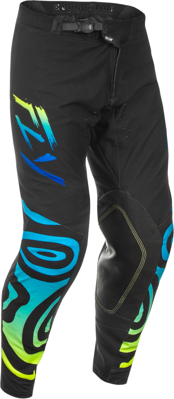 FLY RACING EVOLUTION  DST ZEN PANTS BLACK/BLUE/HI-VIS SZ 34 - 378-13434